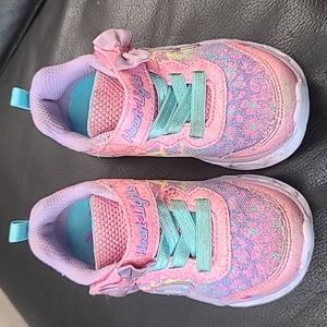 Skechers Unisex-Child Heart Lights Sneaker Toddler Size:7